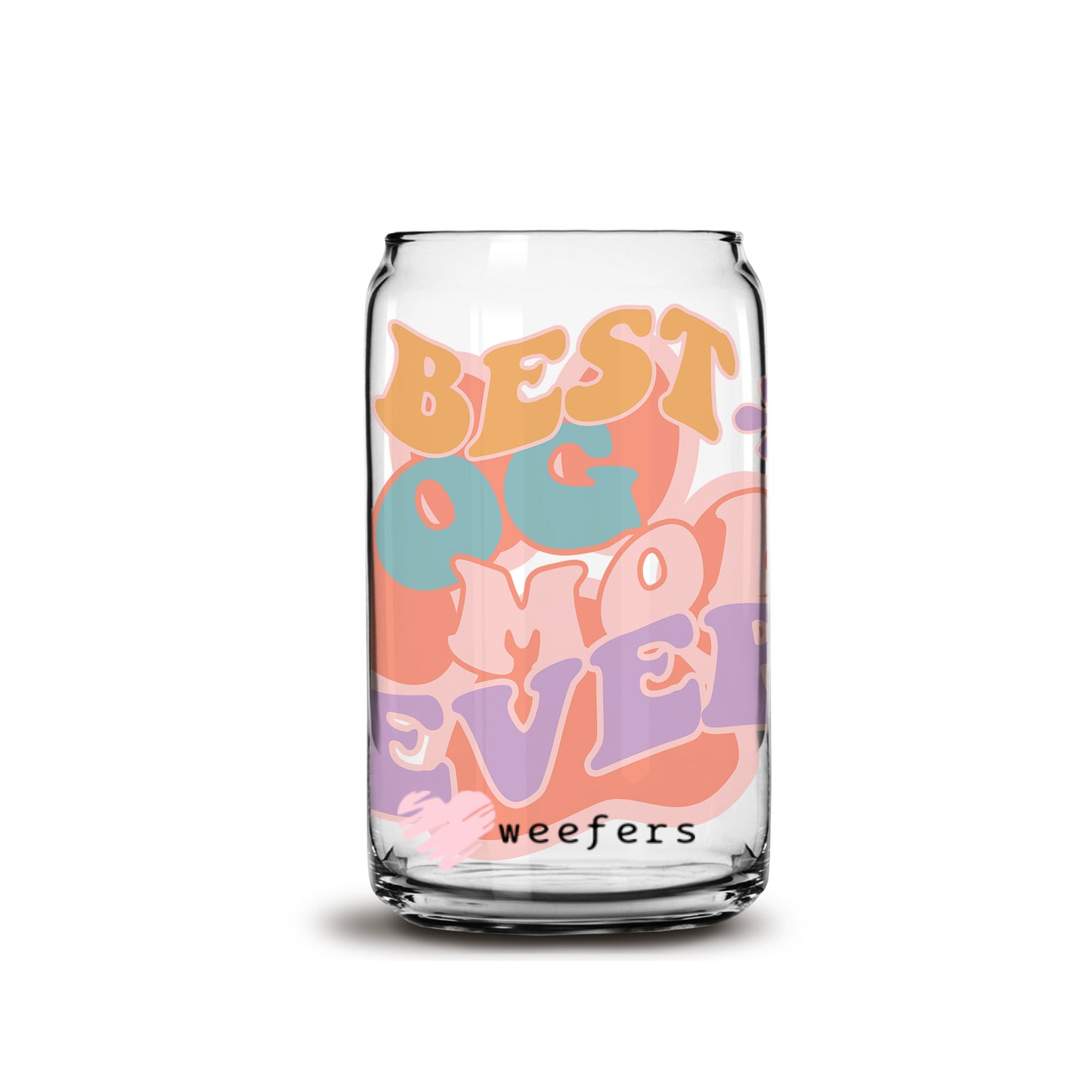 Best Dog Mom Ever Libbey Glass Can Wrap UV DTF Sublimation Transfers Weefers