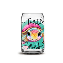 Load image into Gallery viewer, I&#39;m Turtley Adorable 16oz Libbey Glass Can UV-DTF or Sublimation Decal Transfer
