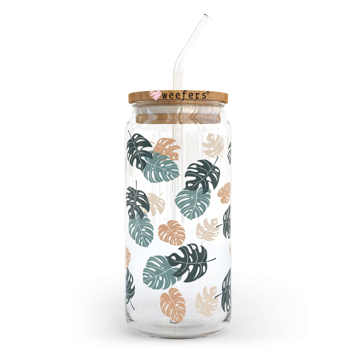 Monstera 20oz Libbey Glass Can, 34oz Hip Sip, 40oz Tumbler UV DTF or Sublimation Decal Transfer Weefers
