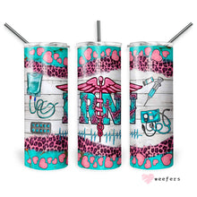 Load image into Gallery viewer, 20oz Skinny Tumbler Wrap - RN Pink and Blue Tumbler Wrap Weefers
