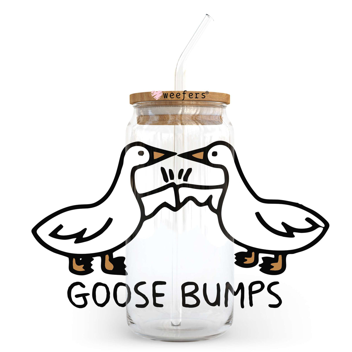Goose Bumps 20oz Libbey Glass Can UV DTF or Sublimation Wrap - Decal Transfer Weefers