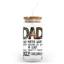 Load image into Gallery viewer, Funny Dad Ugly Children 20oz Libbey Glass Can, 34oz Hip Sip, 40oz Tumbler UVDTF or Sublimation Decal Transfer
