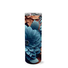 Load image into Gallery viewer, 20oz Skinny Tumbler Wrap - 3D Blue and Tan
