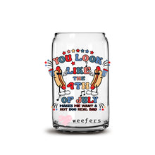 Load image into Gallery viewer, You Look Like the 4th of July 16oz Libbey Glass Can UV-DTF or Sublimation Wrap - Decal
