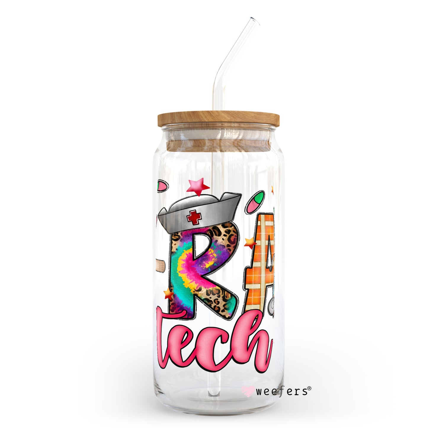 X-Ray Tech 20oz Libbey Glass Can, 34oz Hip Sip, 40oz Tumbler UV DTF or Sublimation Decal Transfer Weefers