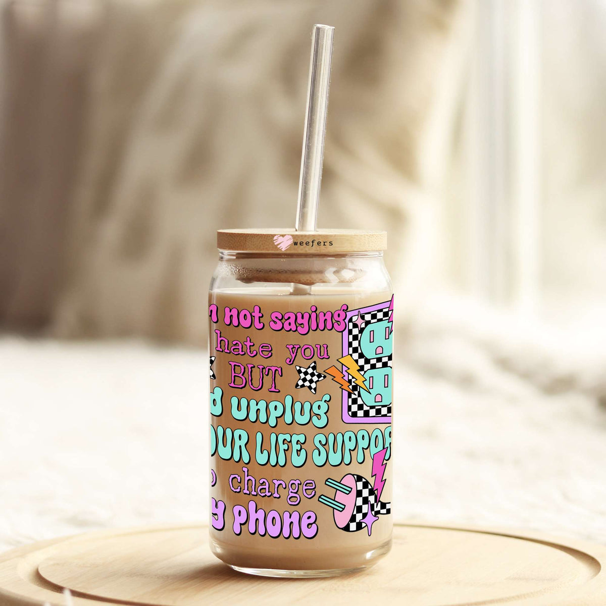 I'm No Saying I hate you But 16oz Libbey Glass Can UV DTF or Sublimation Cup Wrap - Decal Transfer Weefers