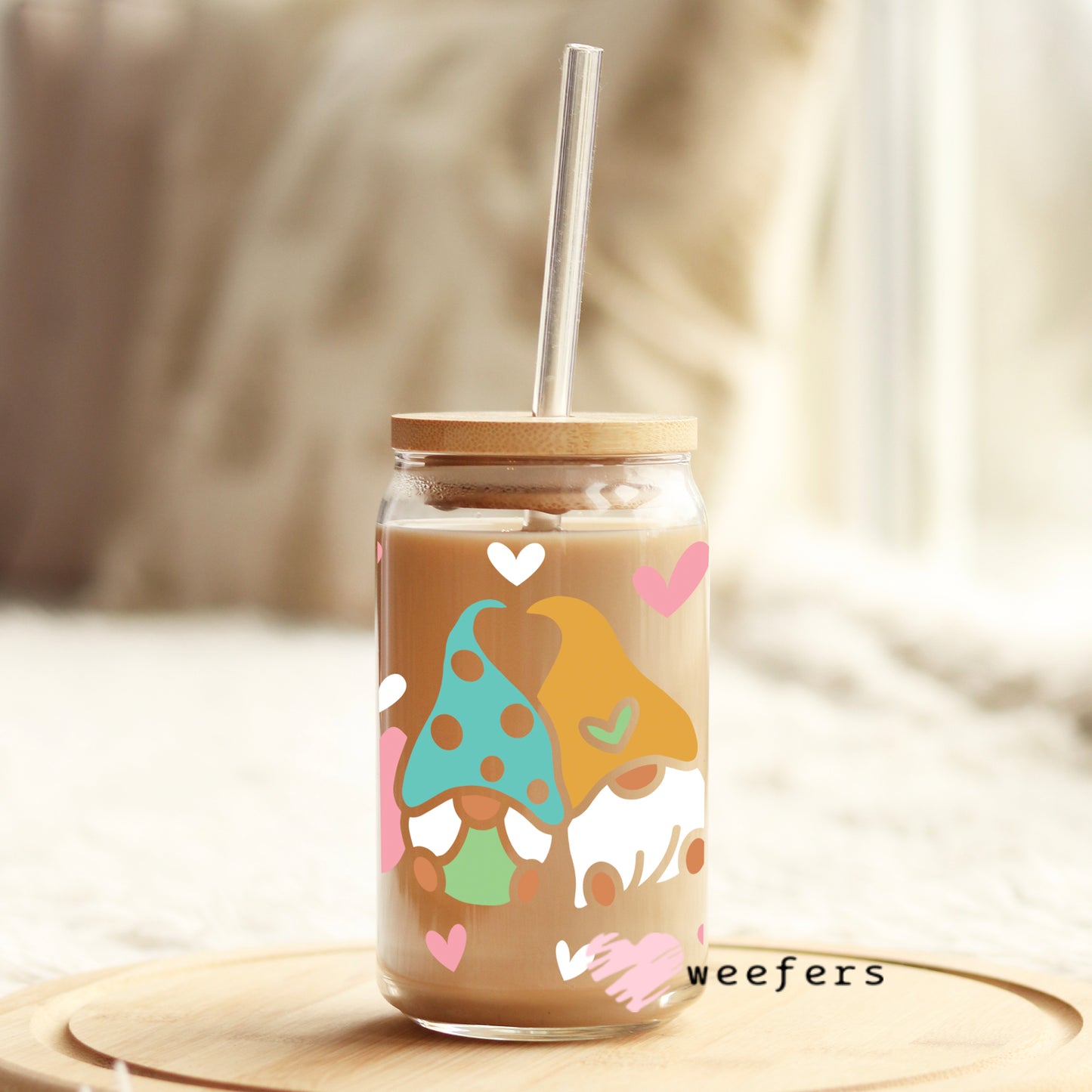 Easter Lovey Gnomes Libbey Glass Can Wrap UV DTF Sublimation Transfers Weefers