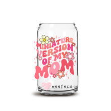Load image into Gallery viewer, a glass jar with the words, miniatureture version of my mom on it
