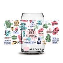 Load image into Gallery viewer, My Daily Bible Affirmations 16oz Libbey Glass Can UV-DTF or Sublimation Wrap - Decal
