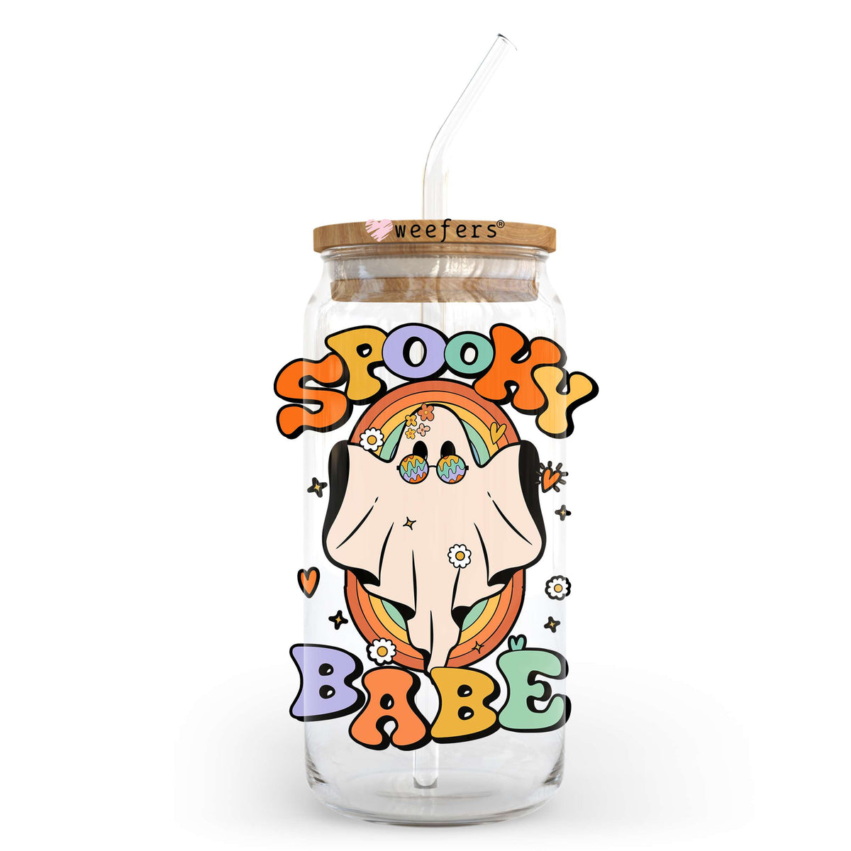 Spooky Babe Halloween 20oz Libbey Glass Can, 34oz Hip Sip, 40oz Tumbler UV DTF or Sublimation Decal Transfer Weefers