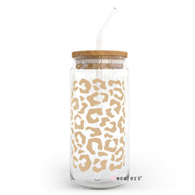 Load image into Gallery viewer, Beige Cheetah 20oz Libbey Glass Can, 34oz Hip Sip, 40oz Tumbler UVDTF or Sublimation Decal Transfer
