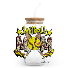 Load image into Gallery viewer, Softball Lightening 20oz Libbey Glass Can, 34oz Hip Sip, 40oz Tumbler UVDTF or Sublimation Decal Transfer
