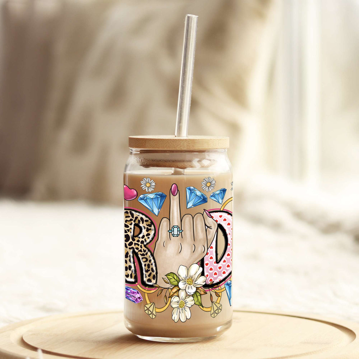 Western Bride 16oz Libbey Glass Can UV DTF or Sublimation Wrap - Decal Weefers