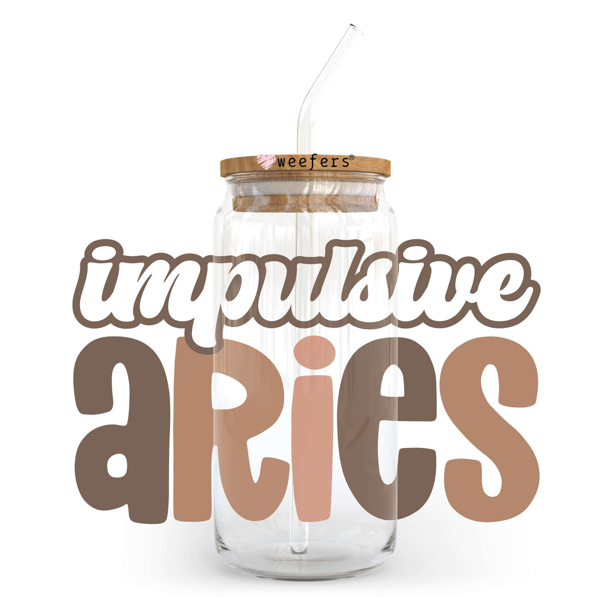Impulsive Aries 20oz Libbey Glass Can UV DTF or Sublimation Wrap - Decal Transfer Weefers