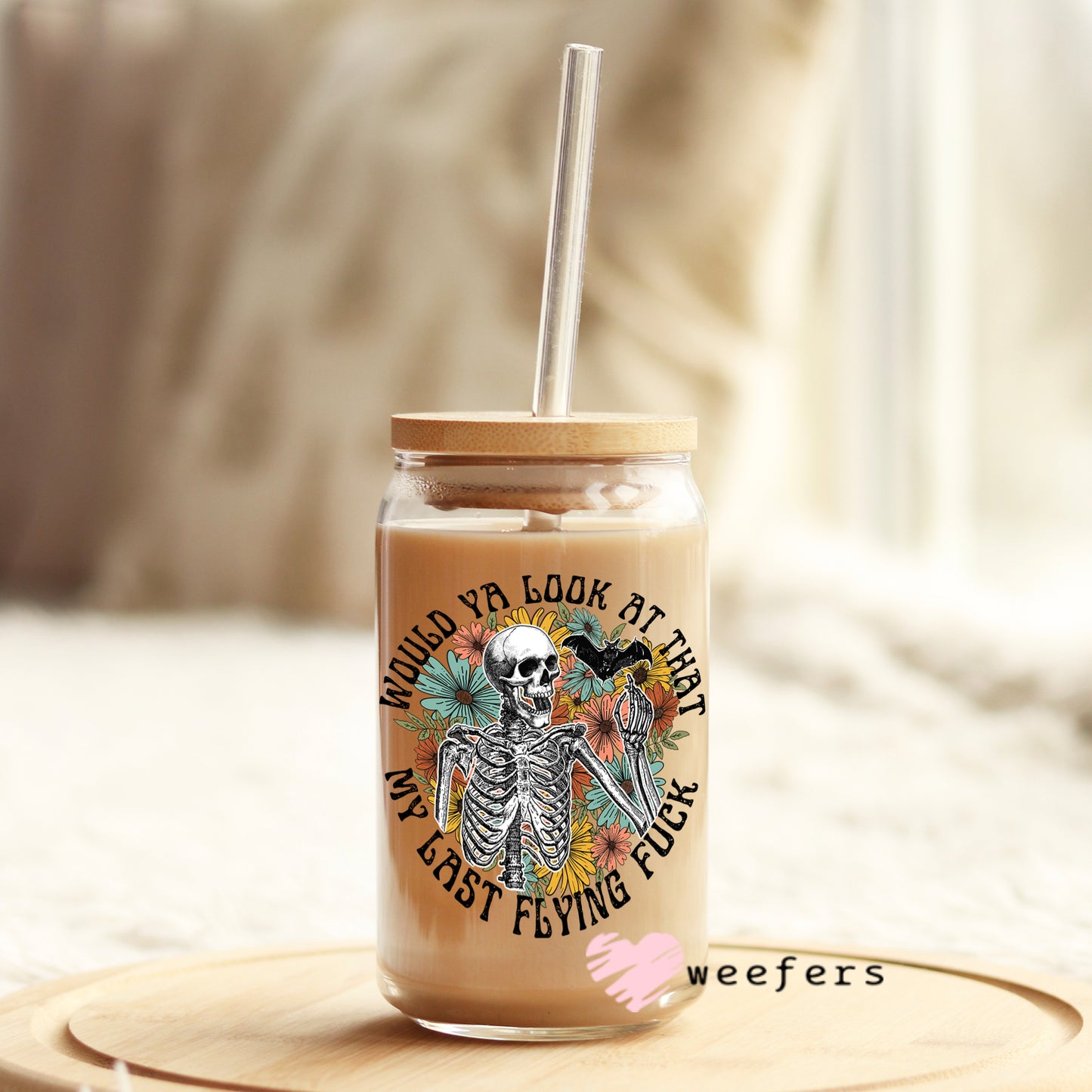 My Last Flyin F Libbey Glass Can UV DTF or Sublimation Wrap - Decal Weefers