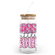 Load image into Gallery viewer, a glass jar with a straw in it that says miss you
