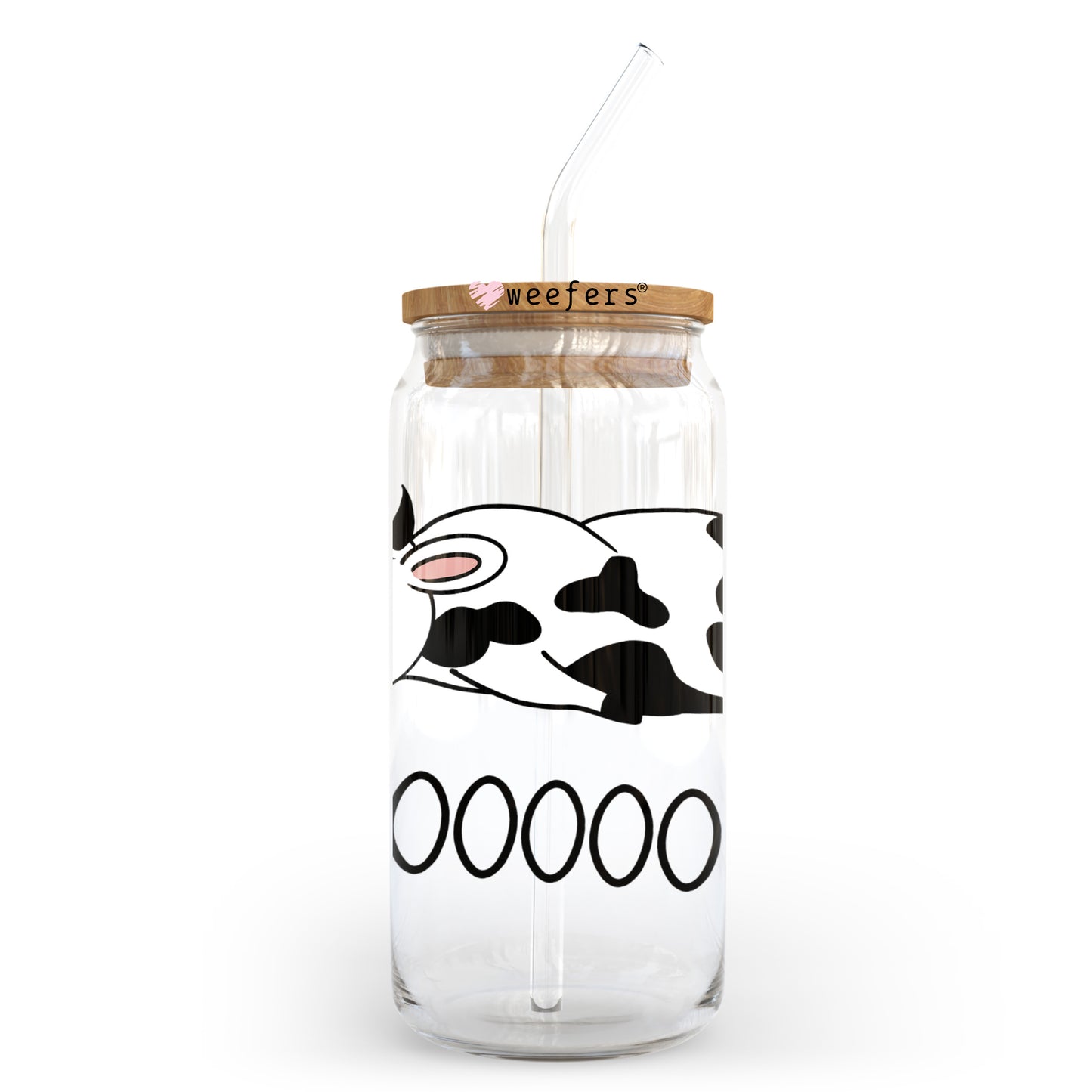 Moody Cow 20oz Libbey Glass Can UV DTF or Sublimation Wrap - Decal Transfer Weefers