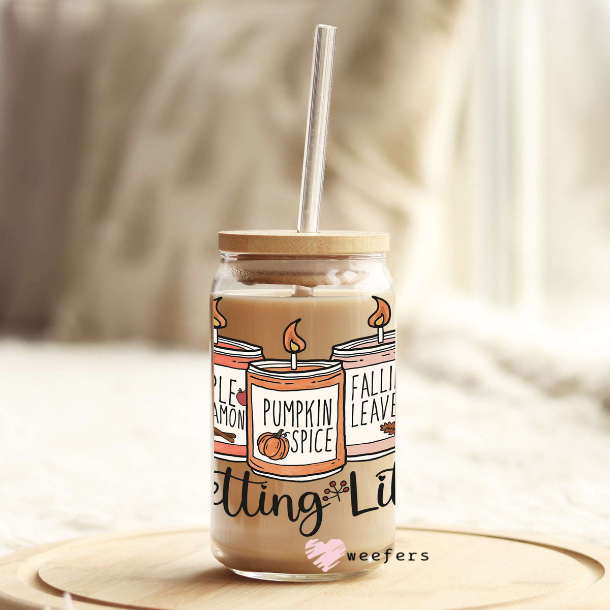 Getting Lit 16oz Libbey Glass Can UV DTF or Sublimation Wrap - Decal Weefers