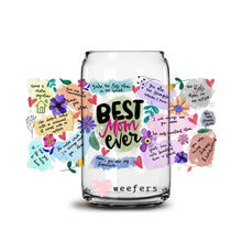 Load image into Gallery viewer, Mother&#39;s Day Best Mom Ever Quotes Libbey Glass Can UV-DTF or Sublimation Wrap - Decal
