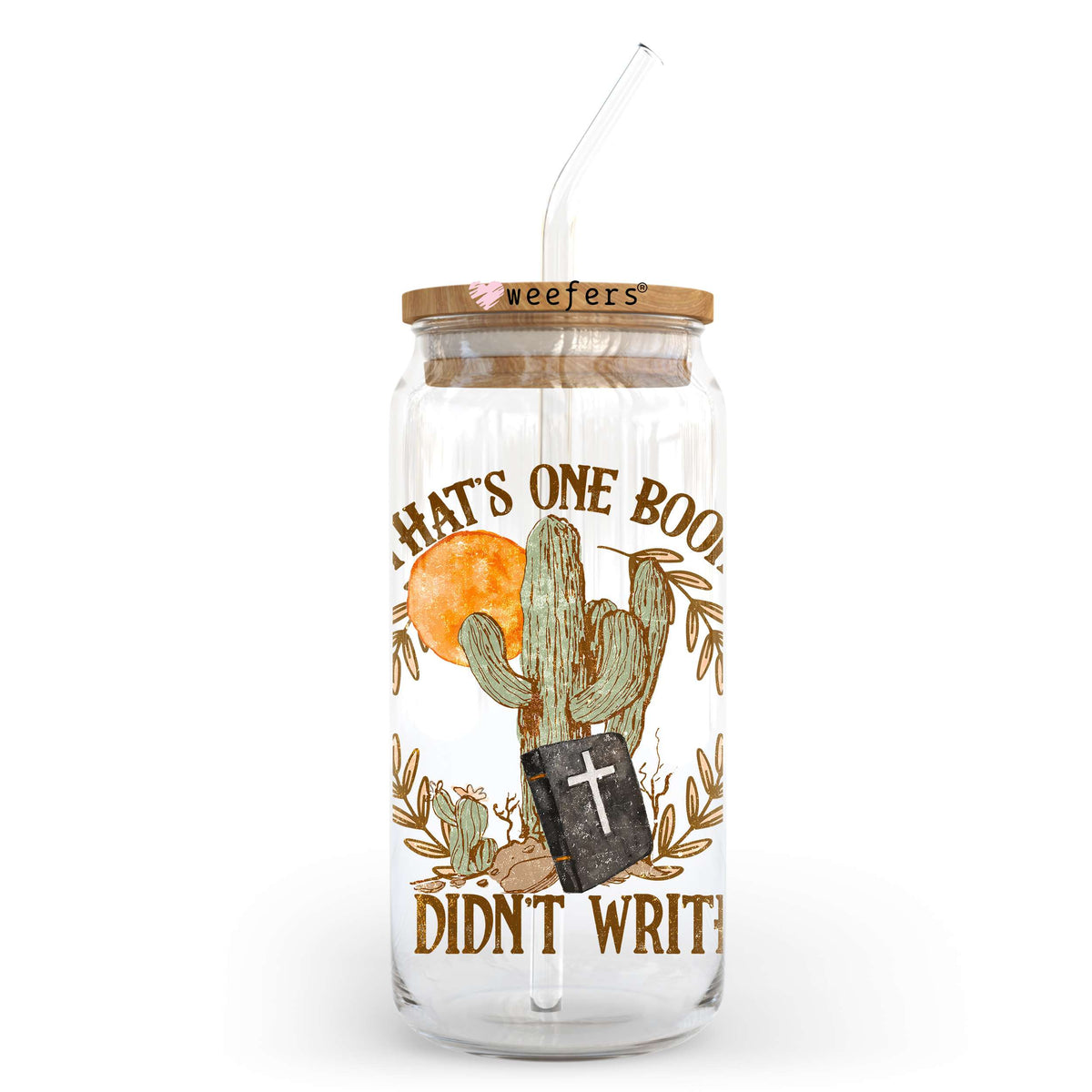 That's One Book I Didn't Write 20oz Libbey Glass Can UV DTF or Sublimation Wrap - Decal Transfer Weefers