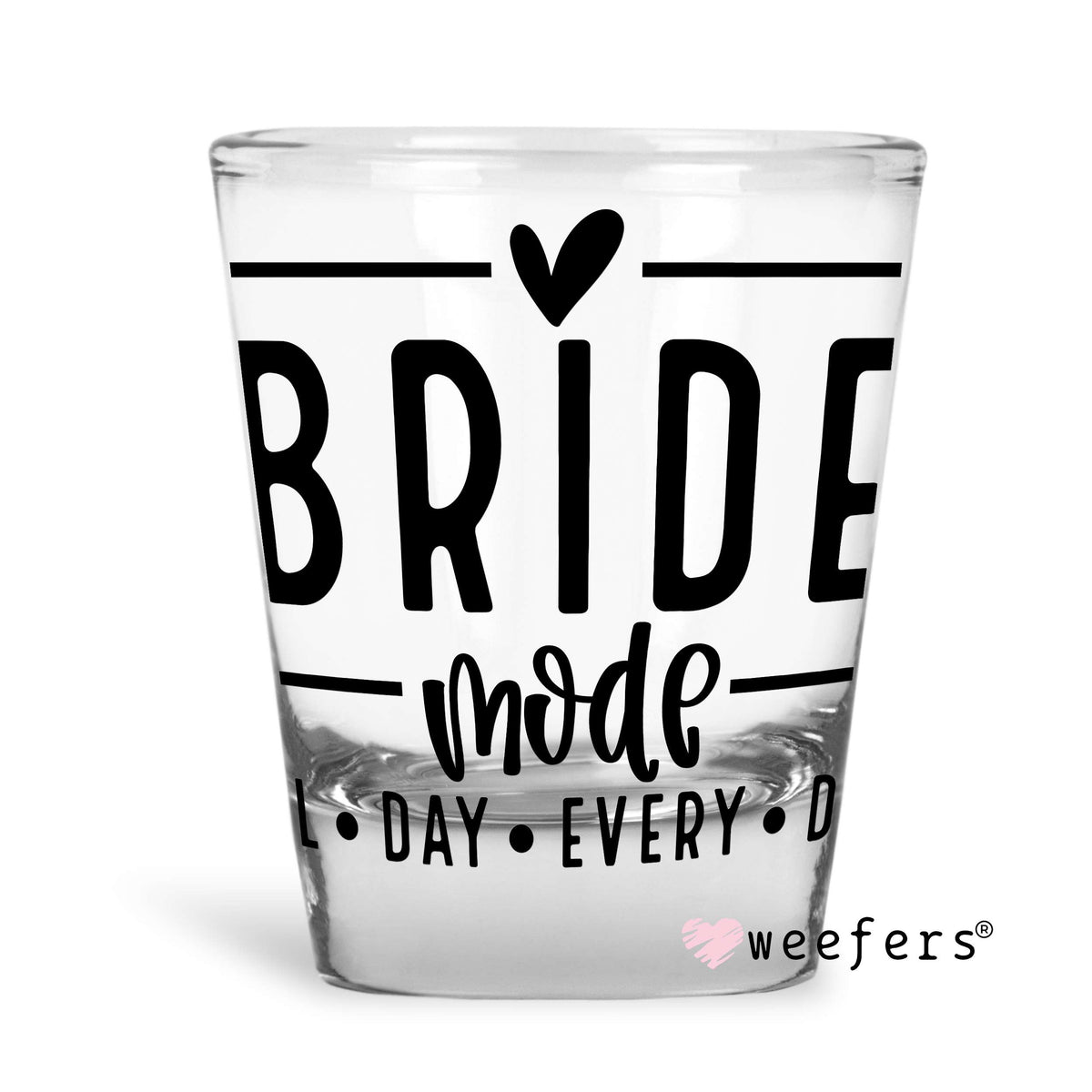 Black Bride Mode Shot Glass Short UV DTF or Sublimation Wrap - Decal Weefers