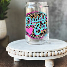 Load image into Gallery viewer, a glass jar with the words daddy girl painted on it
