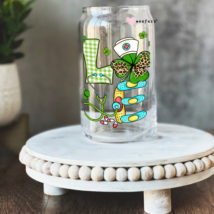 a glass with a picture of a cat and a bird on it