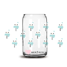 Load image into Gallery viewer, Snowmen and Snowflakes 16oz Libbey Glass Can UV-DTF or Sublimation Wrap - Decal
