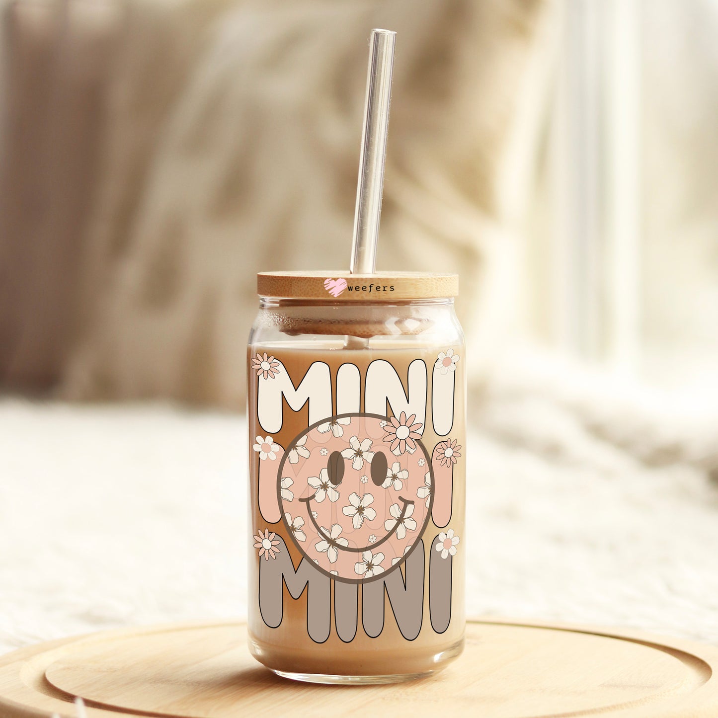 Mini Neutral 16oz Libbey Glass Can UV DTF or Sublimation Cup Wrap - Decal Transfer Weefers