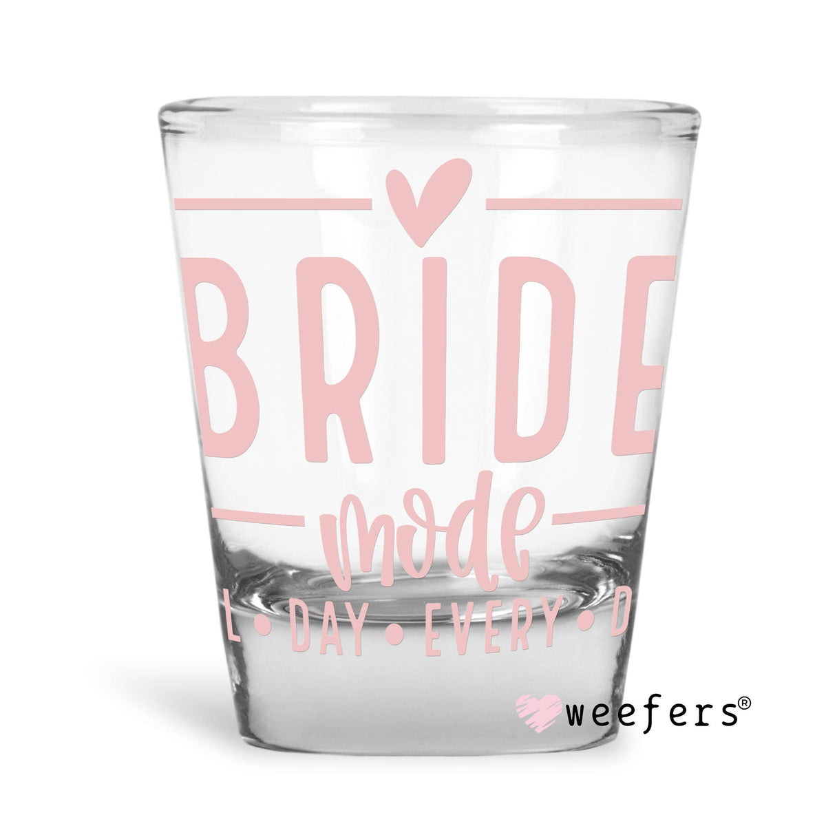 Blush Bride Mode Shot Glass Short UV DTF or Sublimation Wrap - Decal Weefers