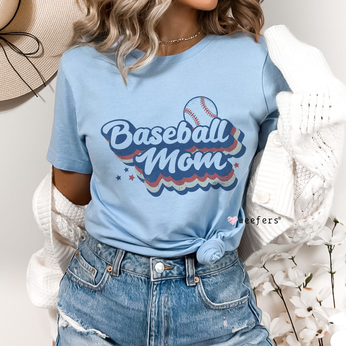 Baseball Mom T-Shirt Tee Shirt Vinyl Heat Press Custom