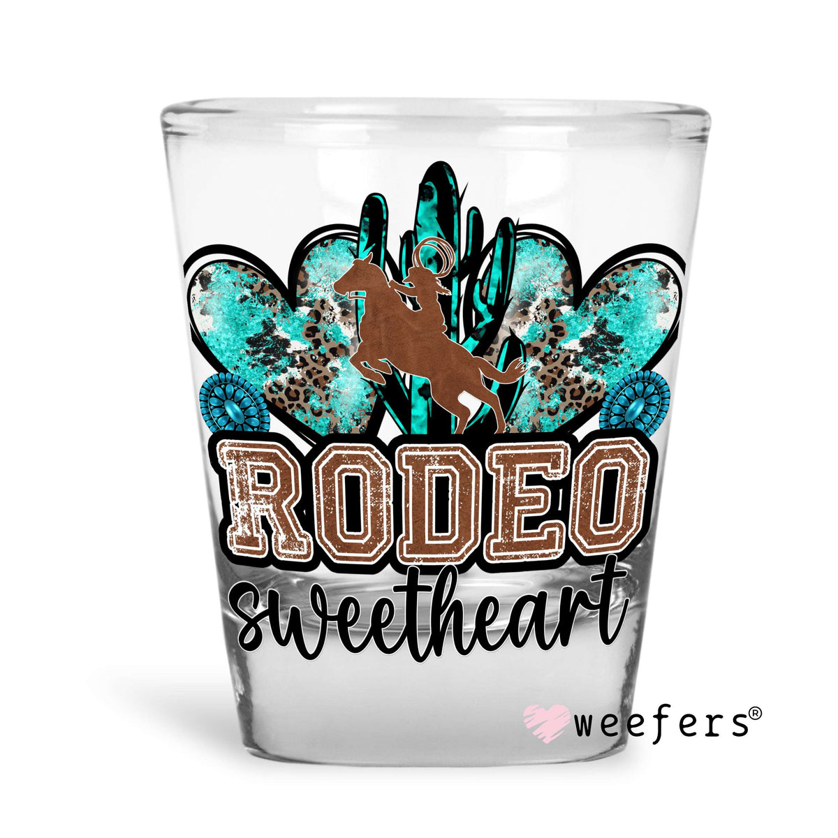 Rodeo Sweetheart Shot Glass Short UV DTF or Sublimation Wrap - Decal Weefers