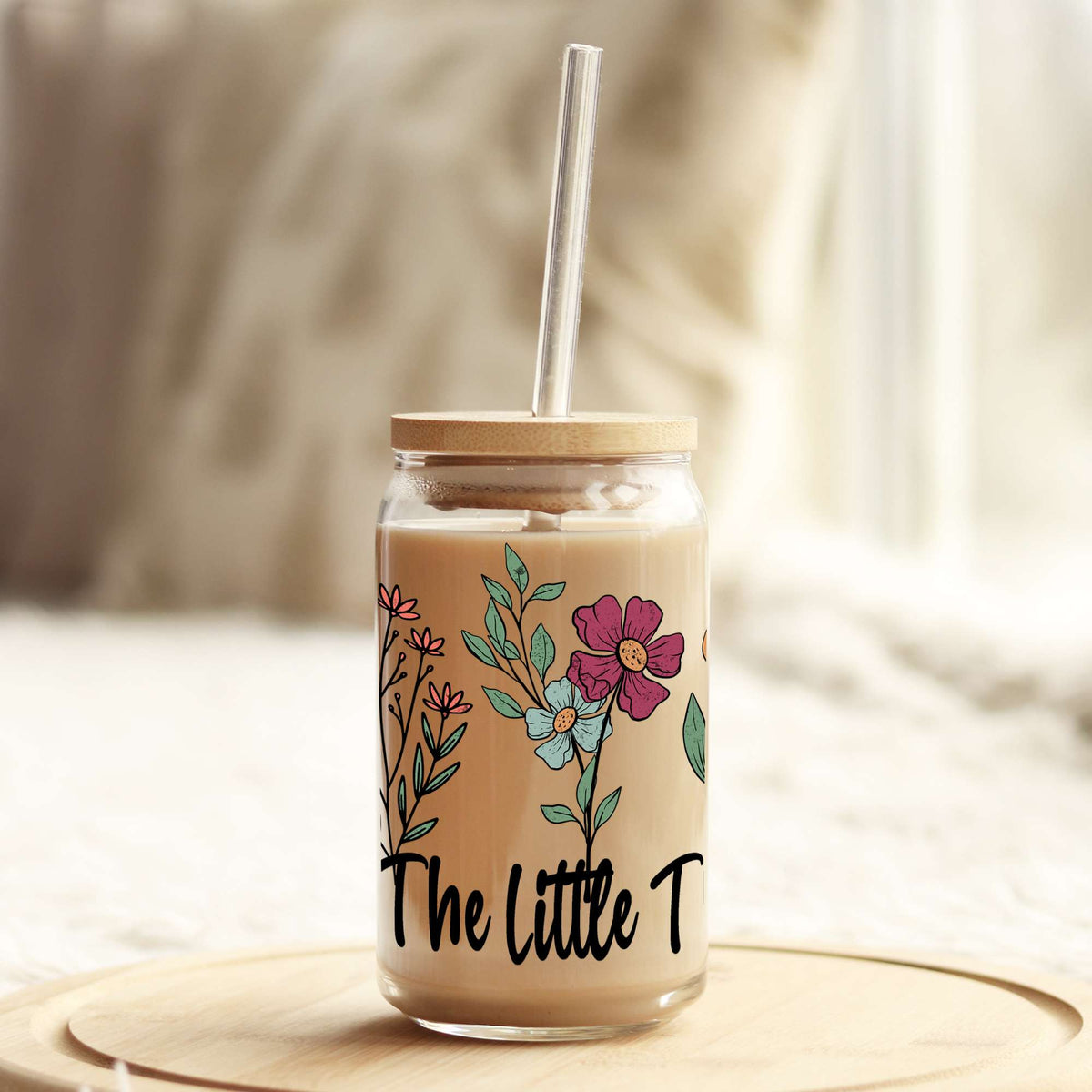 Enjoy the Little Things 16oz Libbey Glass Can UV DTF or Sublimation Cup Wrap - Decal Transfer Weefers