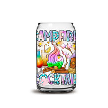 Load image into Gallery viewer, Campfire Cocktails 16oz Libbey Glass Can UV-DTF or Sublimation Wrap - Decal
