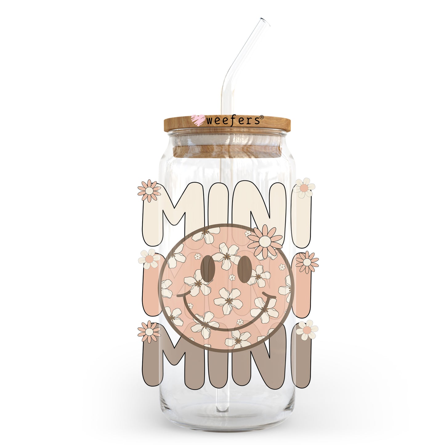 Mini Neutral 20oz Libbey Glass Can UV DTF or Sublimation Wrap - Decal Transfer Weefers