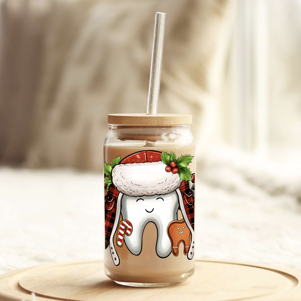 Christmas Clark Dentist 16oz Libbey Glass Can UV DTF or Sublimation Wrap - Decal Weefers