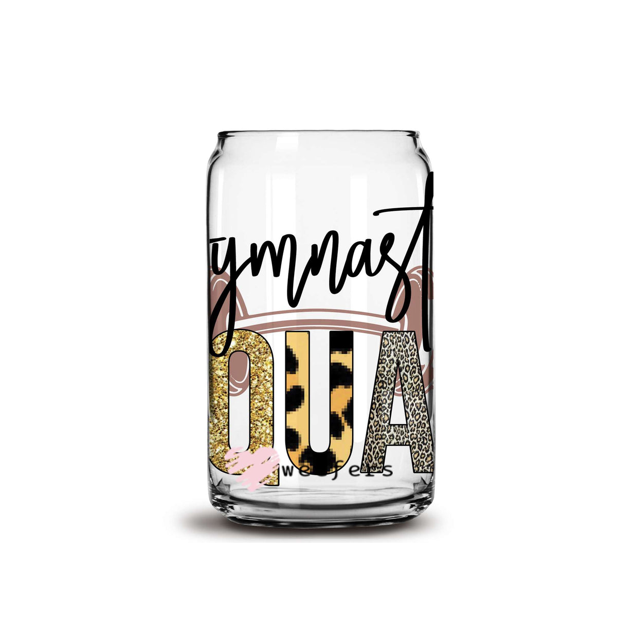 Gymnastics Squad 16oz Libbey Glass Can UV DTF or Sublimation Wrap - Decal Weefers
