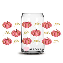 Load image into Gallery viewer, Autumn Pumpkins 16oz Libbey Glass Can UV-DTF or Sublimation Wrap - Decal
