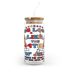 Load image into Gallery viewer, You Look Like the 4th of July 20oz Libbey Glass Can, 34oz Hip Sip, 40oz Tumbler UVDTF or Sublimation Decal Transfer
