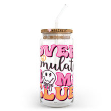 Load image into Gallery viewer, Overstimulated Moms Club 20oz Libbey Glass Can, 34oz Hip Sip, 40oz Tumbler UVDTF or Sublimation Decal Transfer
