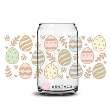 Load image into Gallery viewer, a glass jar with a pattern of eggs on it
