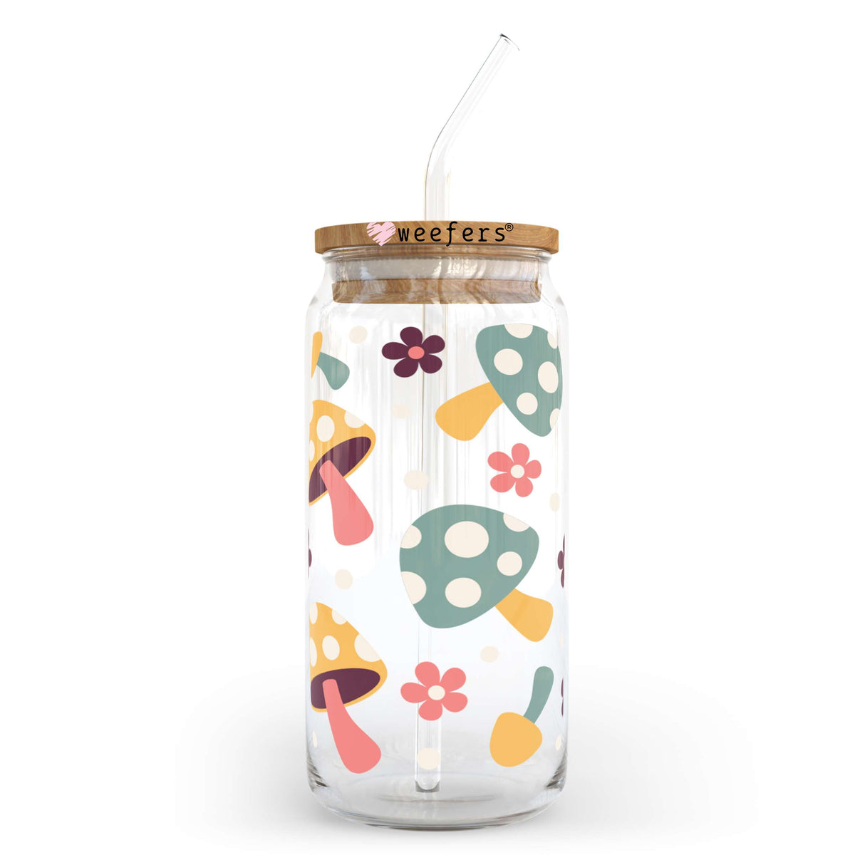 Magical Mushrooms 20oz Libbey Glass Can, 34oz Hip Sip, 40oz Tumbler UV DTF or Sublimation Decal Transfer Weefers
