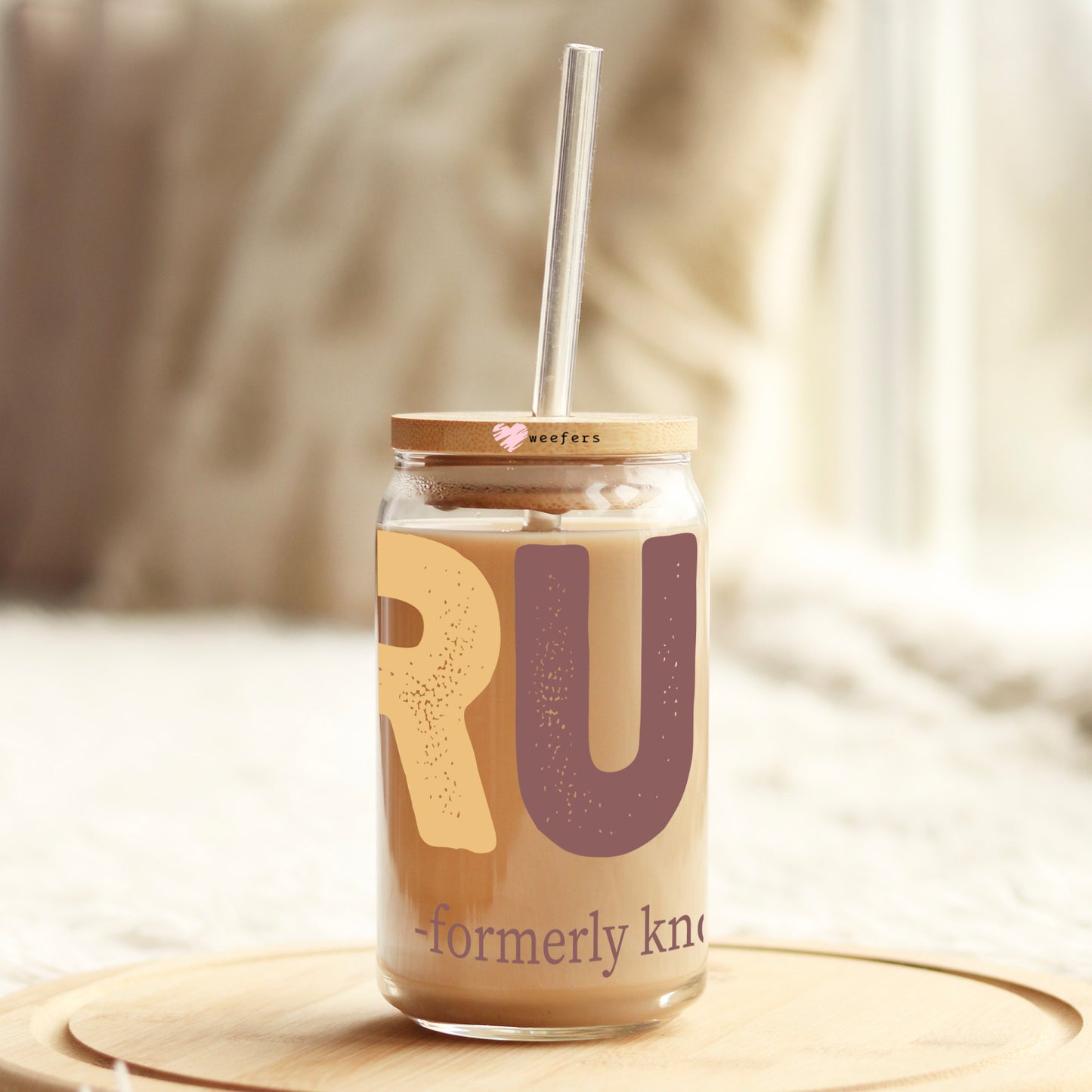 Bruh Formally Known as Mom 16oz Libbey Glass Can UV DTF or Sublimation Cup Wrap - Decal Weefers