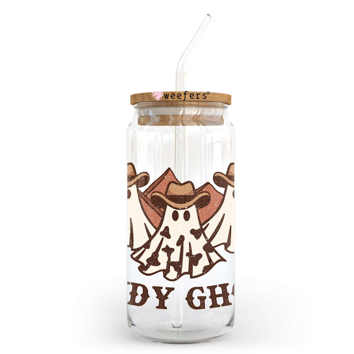 Howdy Ghouls Halloween 20oz Libbey Glass Can, 34oz Hip Sip, 40oz Tumbler UV DTF or Sublimation Decal Transfer Weefers