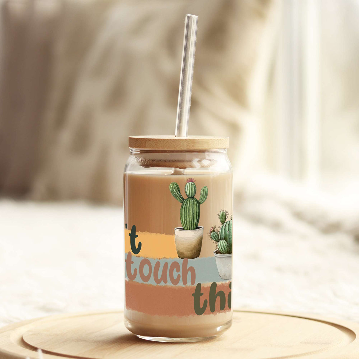 Can't Touch This 16oz Libbey Glass Can UV DTF or Sublimation Wrap - Decal Weefers