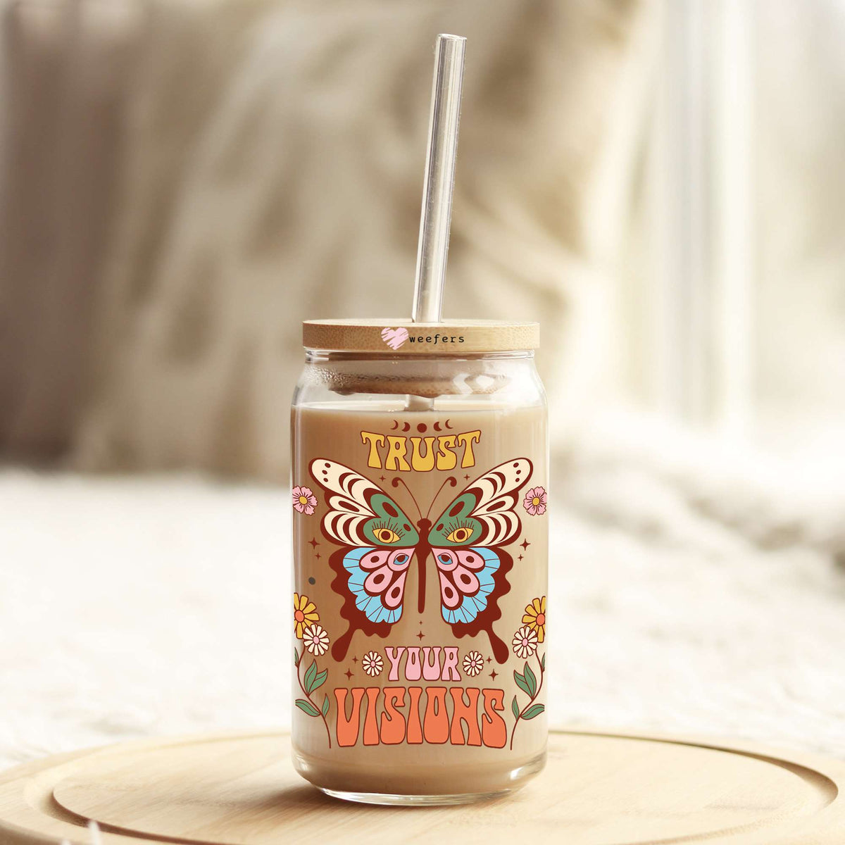 Trust Your Visions 16oz Libbey Glass Can UV DTF or Sublimation Cup Wrap - Decal Transfer Weefers