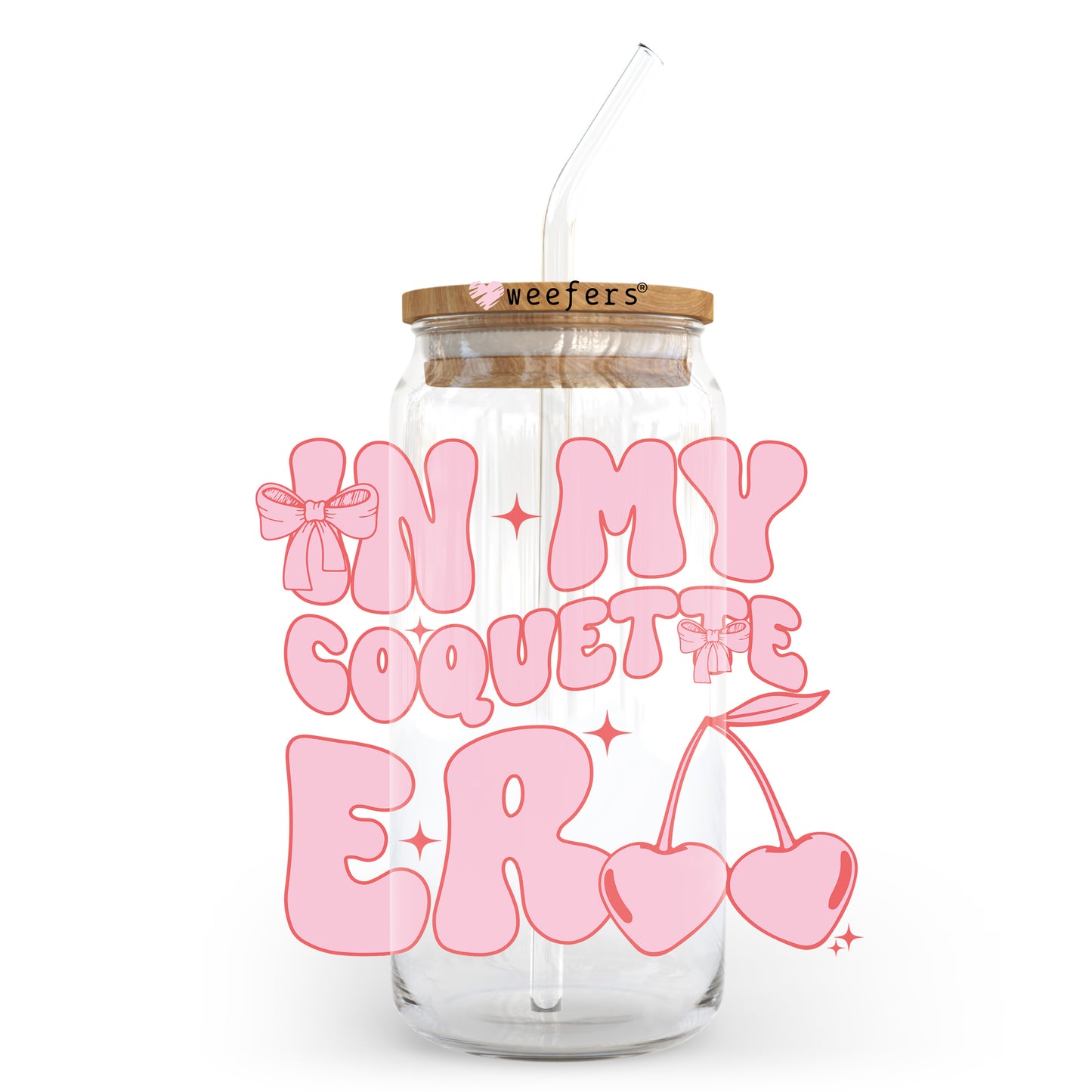 In my Croquette Era 20oz Libbey Glass Can UV DTF or Sublimation Wrap - Decal Transfer Weefers