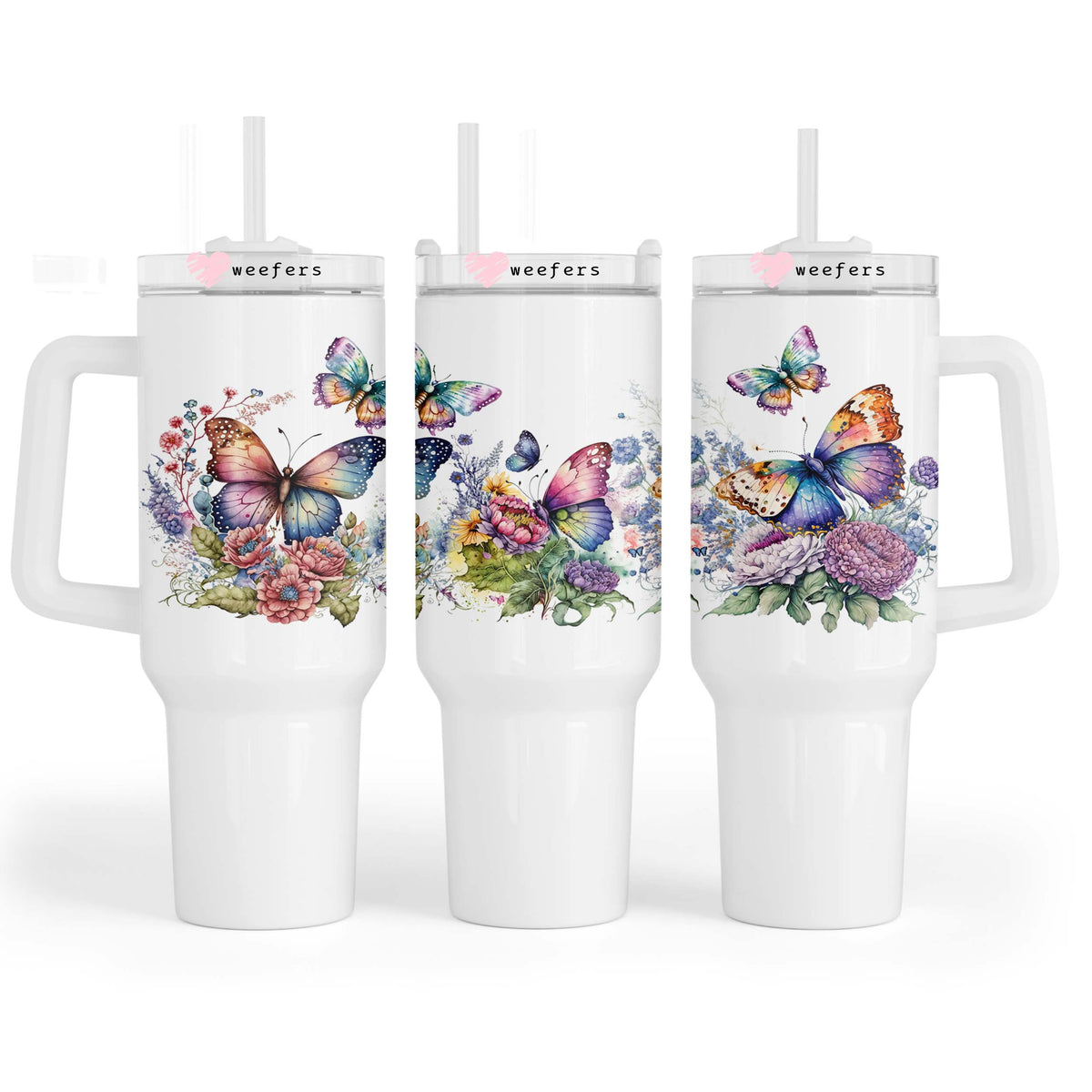 Butterfly Dreams 40oz Tumbler UV DTF or Sublimation Wrap - Decal Weefers
