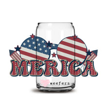 Load image into Gallery viewer, 4th of July Sunglasses America 16oz Libbey Glass Can UV-DTF or Sublimation Wrap - Decal
