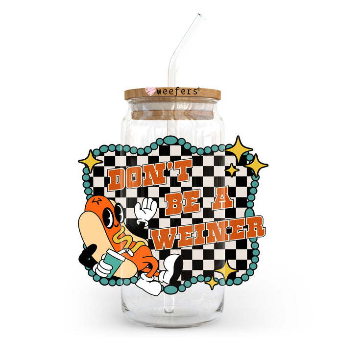 a glass jar with a cartoon character on it